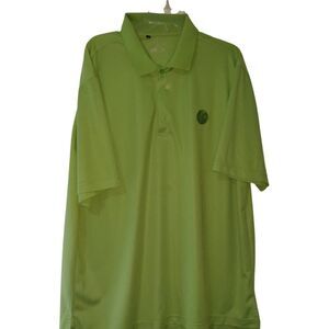 Monterey Club Men's Green Ribbed Golf Shirt - XXL - Pre-owned